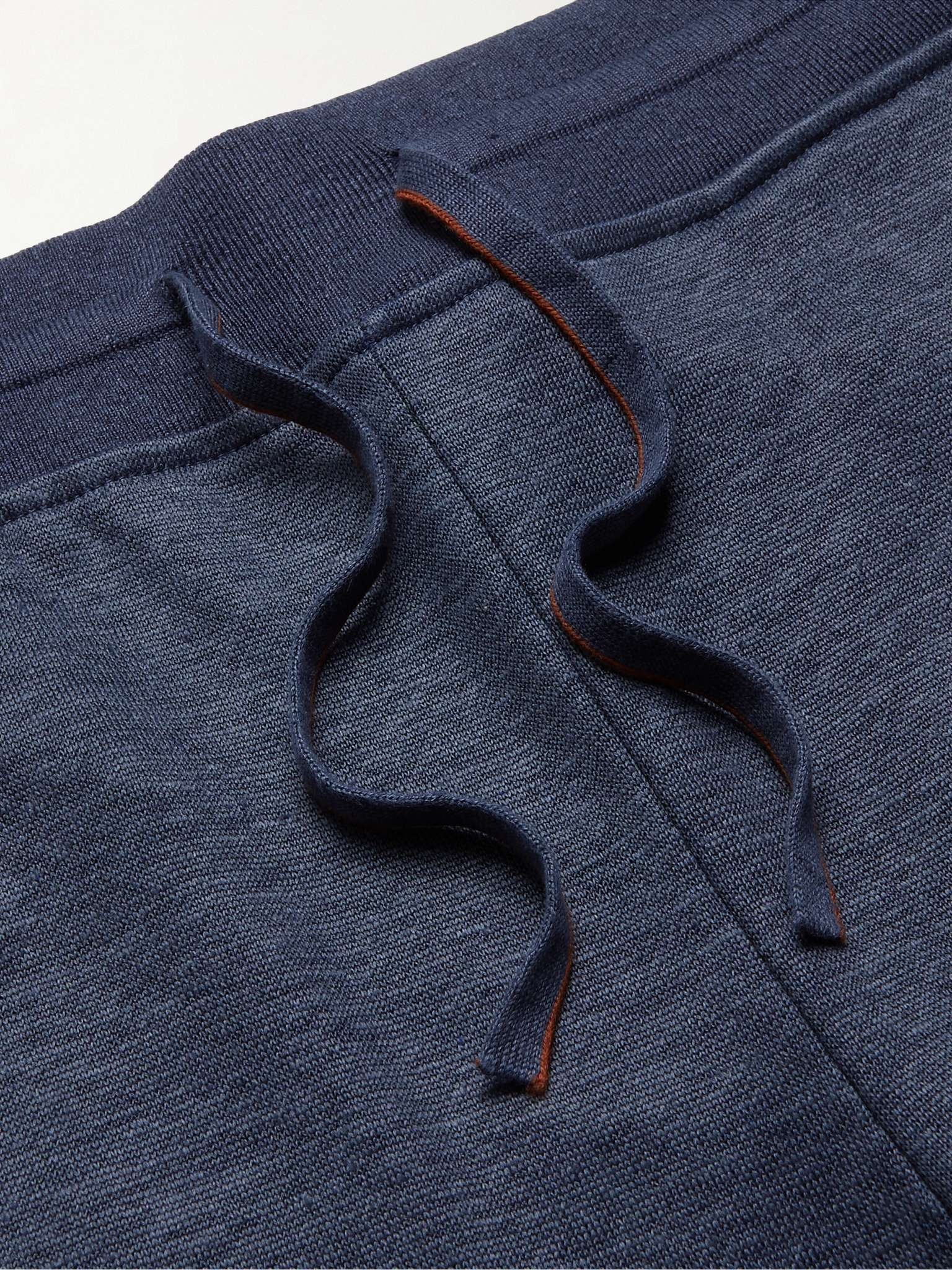Slim-Fit Linen Drawstring Trousers - 4