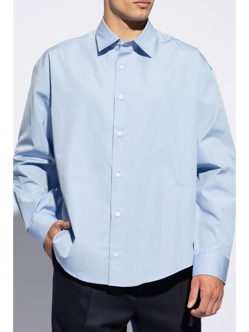 logo embroidered shirt - 3