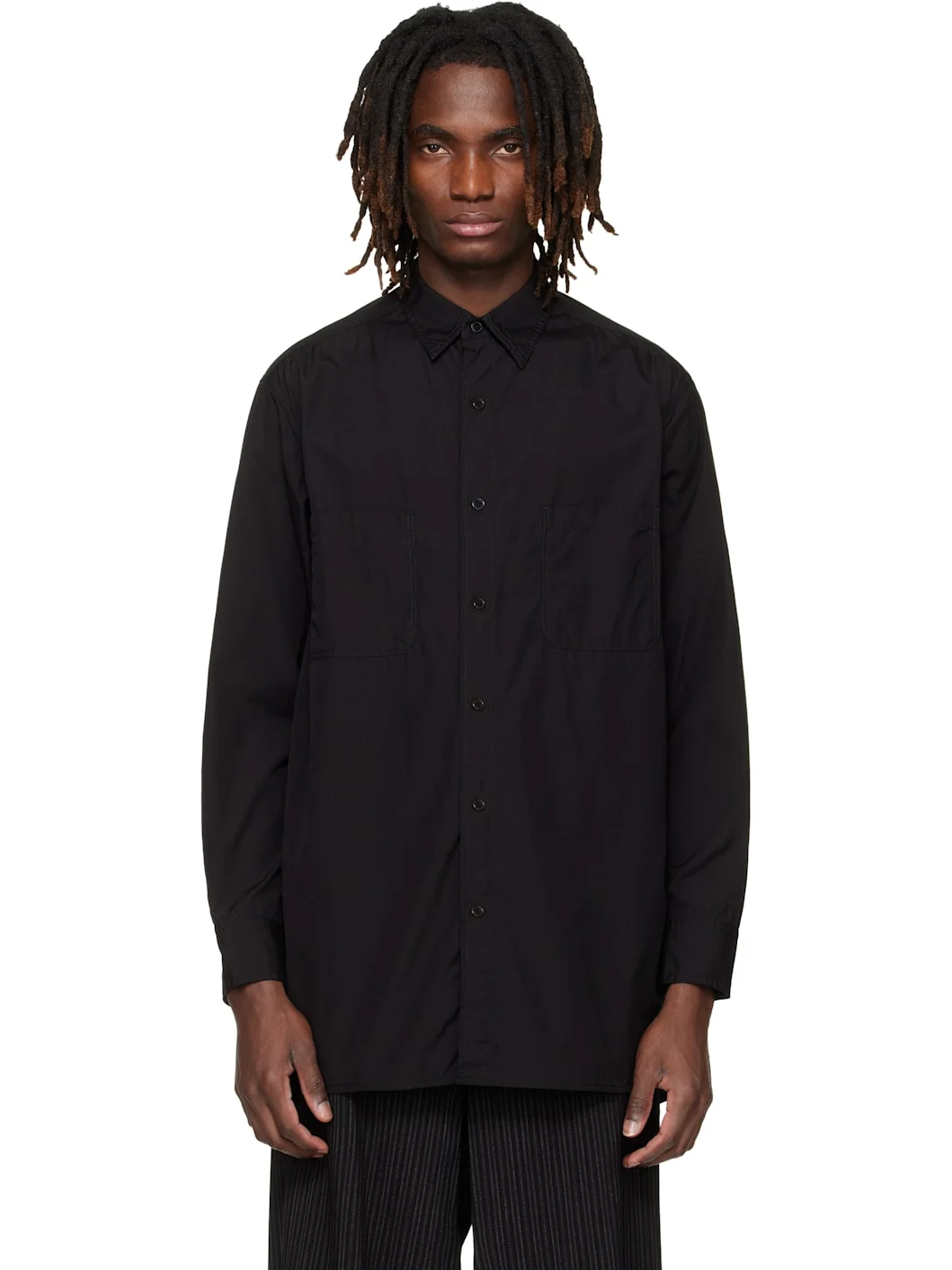 Black Big Standard Chain Stitch Shirt - 1