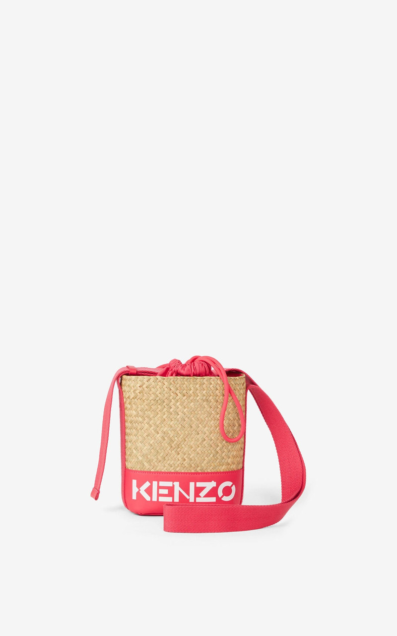 Raffia KENZO logo tote bag 1