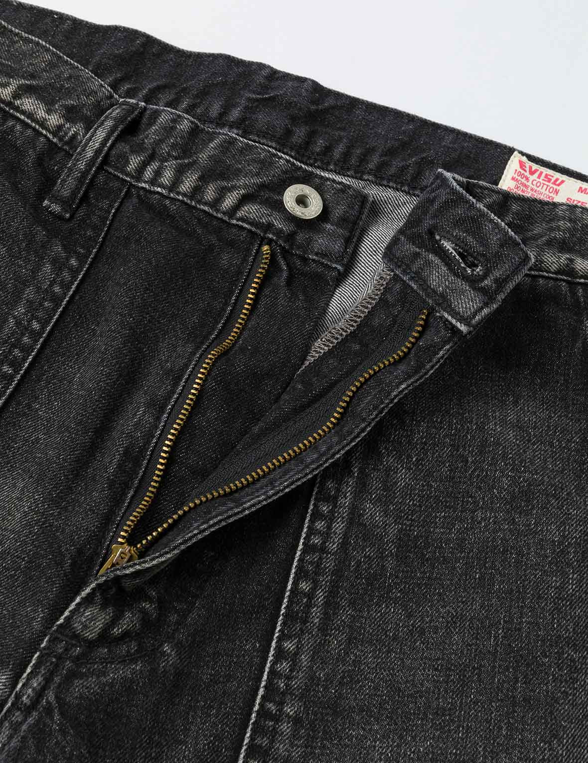 Washed Seagull Print Regular Fit Painter Jeans - 12