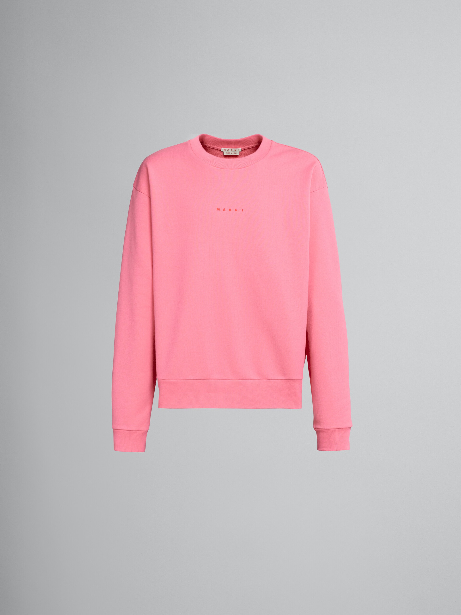 CANDY PINK SWEATSHIRT WITH LOGO - 1