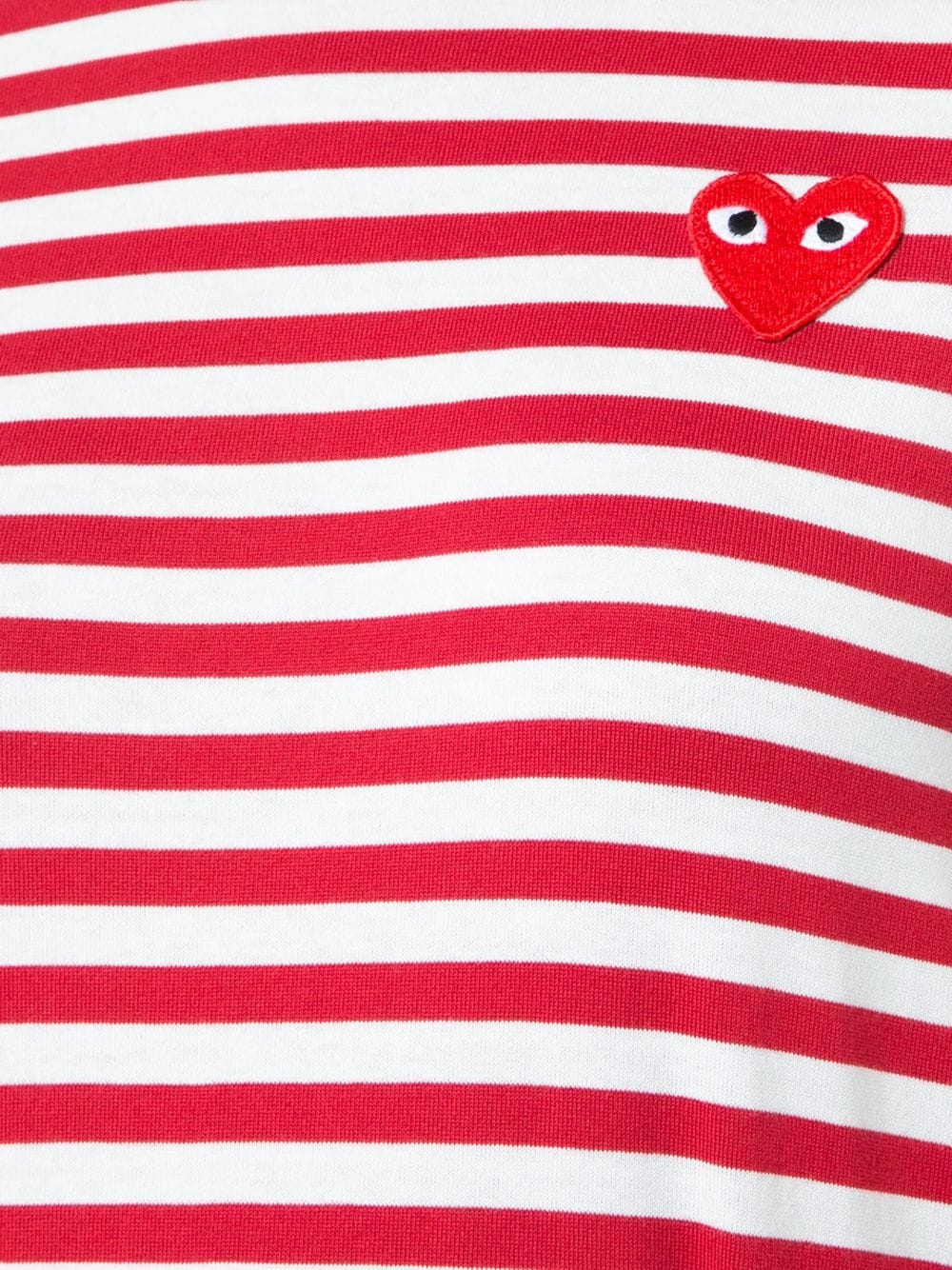 little red heart striped T-shirt - 5