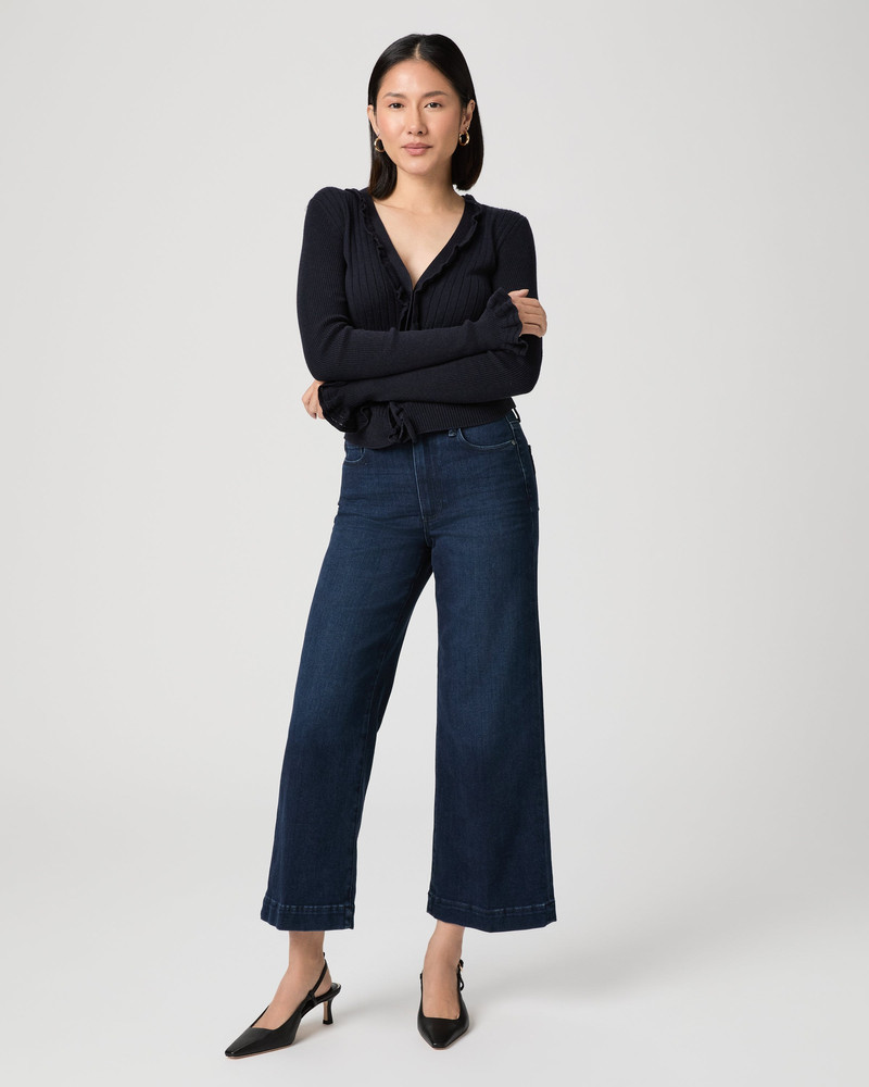 PAIGE Anessa Petite Wide Leg Jean outlook