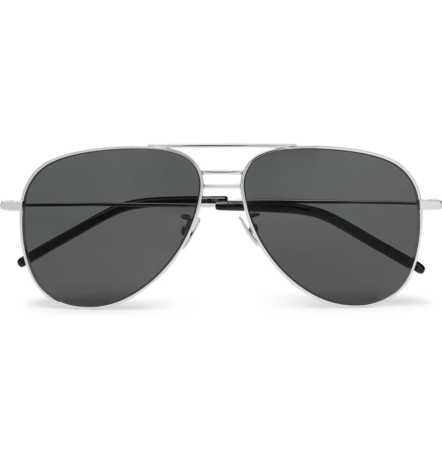 Aviator-Style Silver-Tone and Acetate Sunglasses - 1