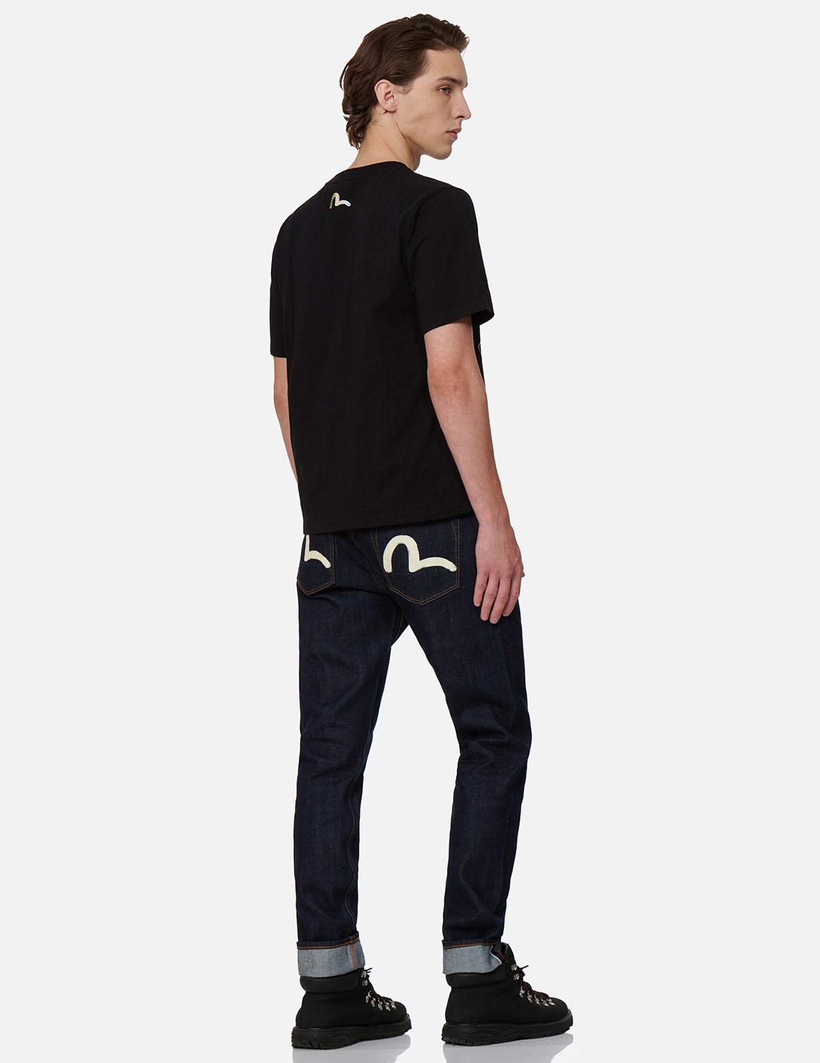 FADED SEAGULL PRINT CARROT-FIT JEANS #2017 - 3