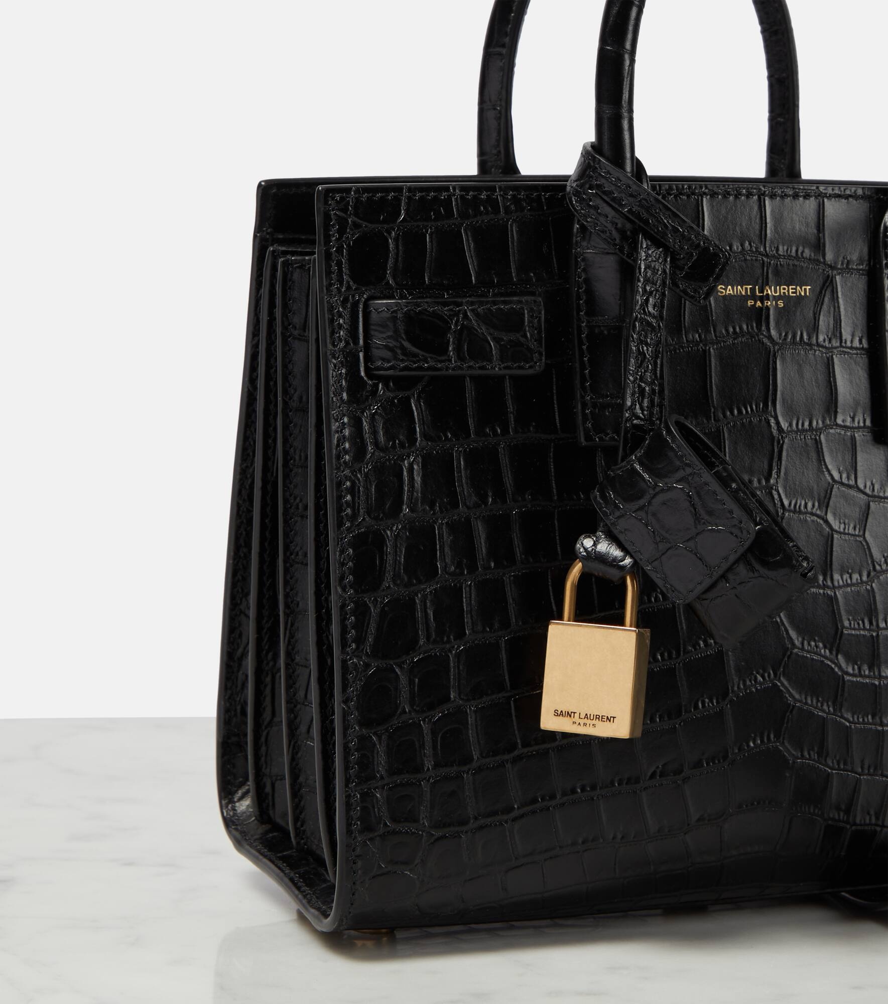 Sac De Jour Nano croc-effect leather tote bag - 6