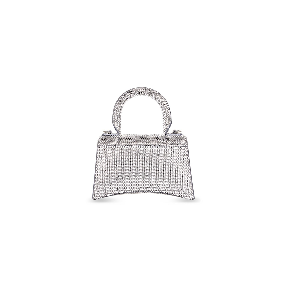 Women's Hourglass Xs Handbag With Rhinestones in Grey - 3