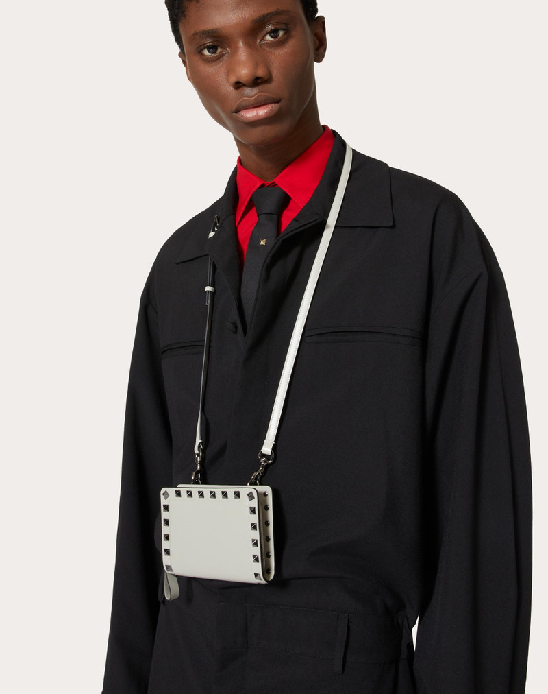 ROCKSTUD CALFSKIN NECK WALLET 2