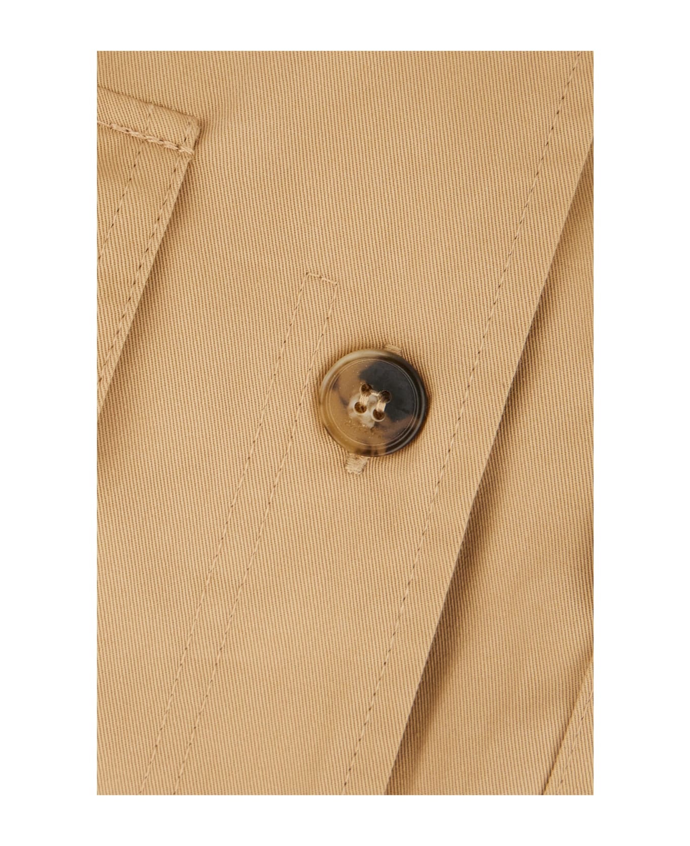Beige Cotton Shirt Dress - 3