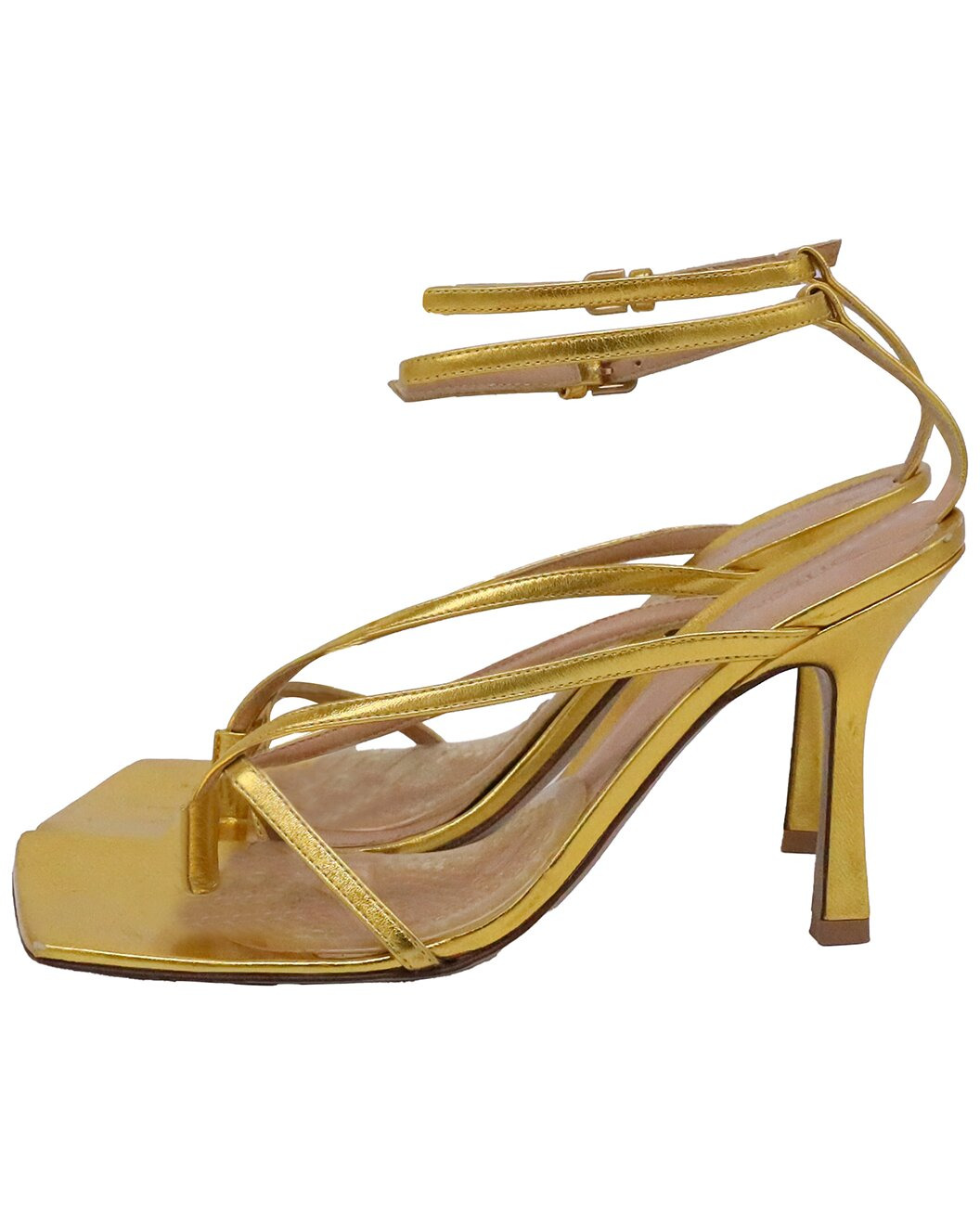 Bottega Veneta Women's Calfskin Leather Stretch Ankle Strap Sandal (Authentic
Pre-Loved) - 2