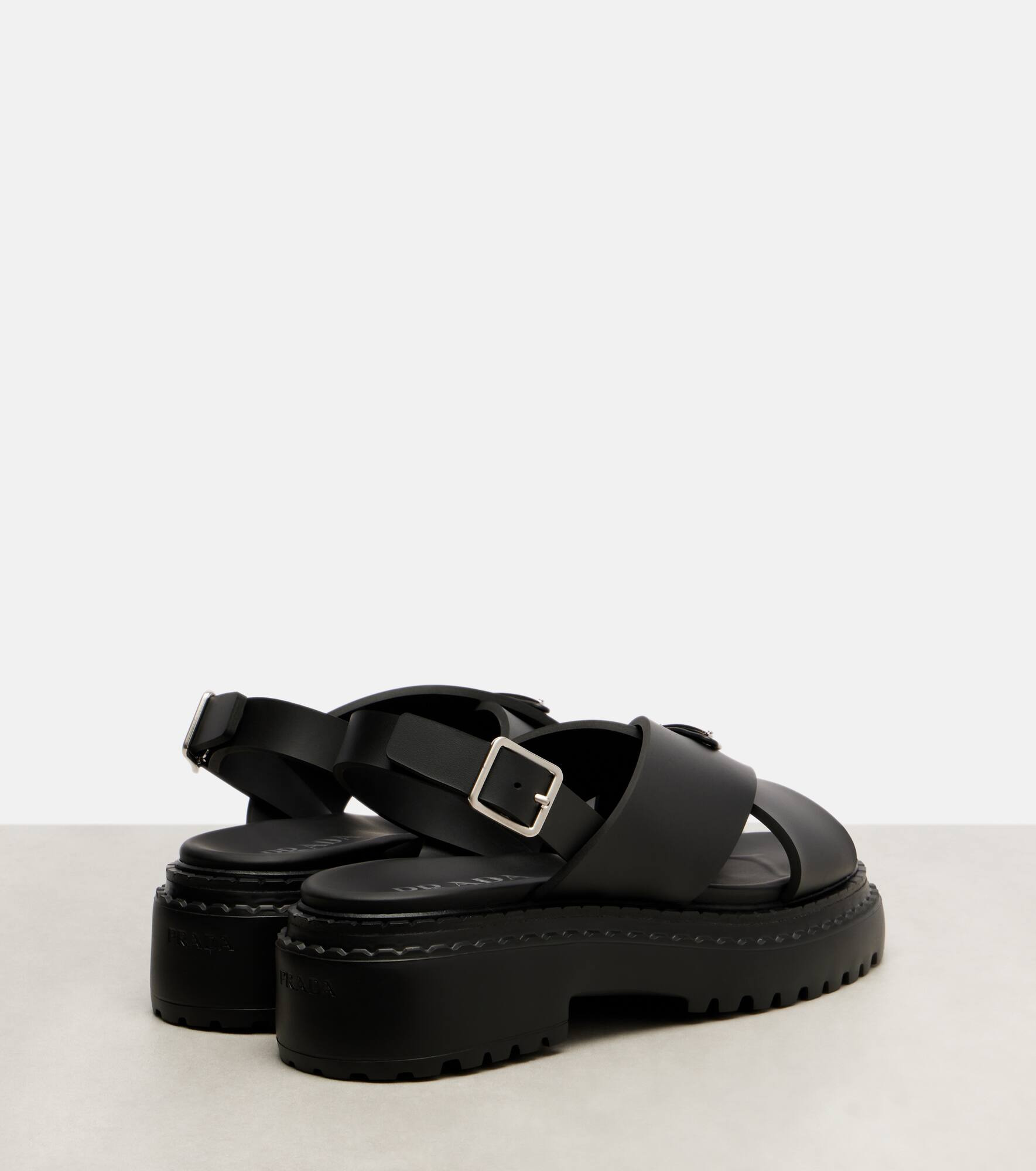 Logo rubber platform sandals - 2