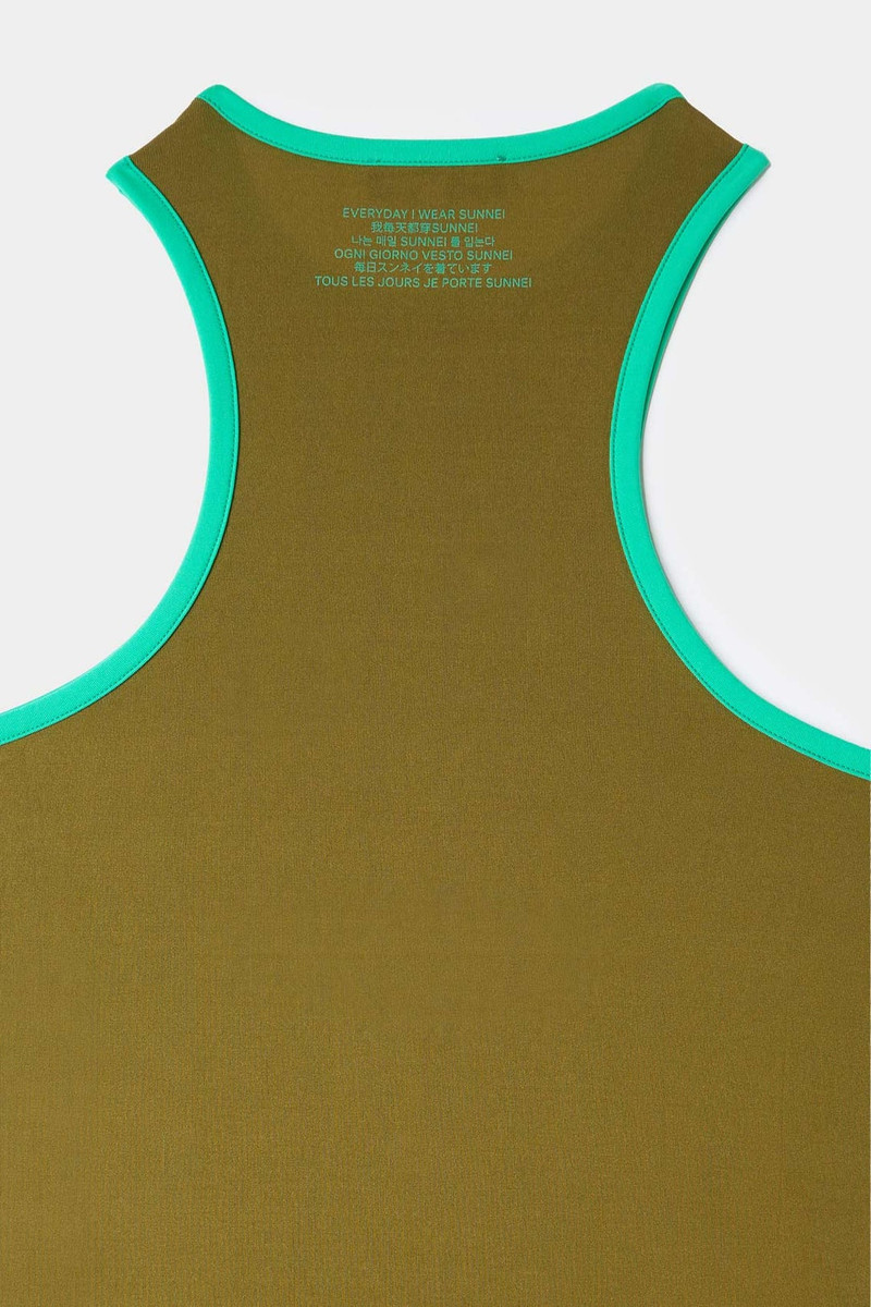 SUPER STRETCH HALTER TOP / olive green 3