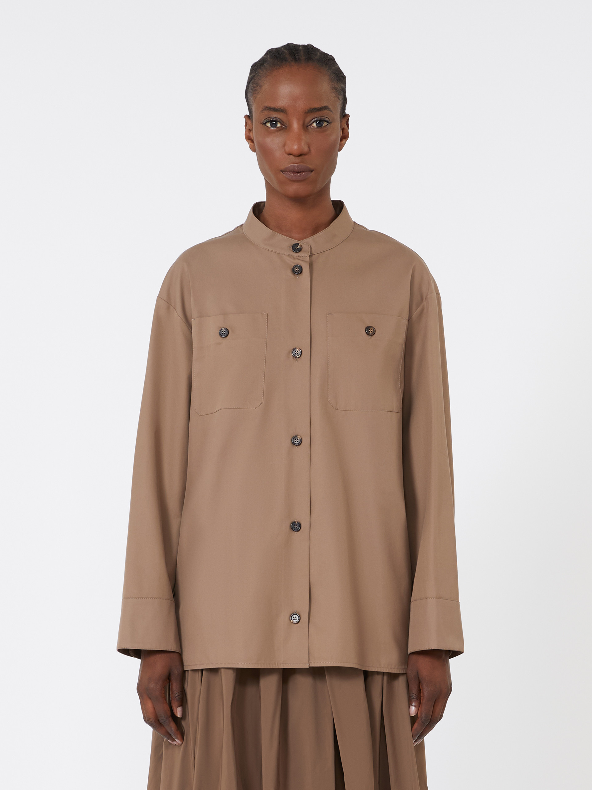 ALI Cotton Mandarin-neck shirt - 3