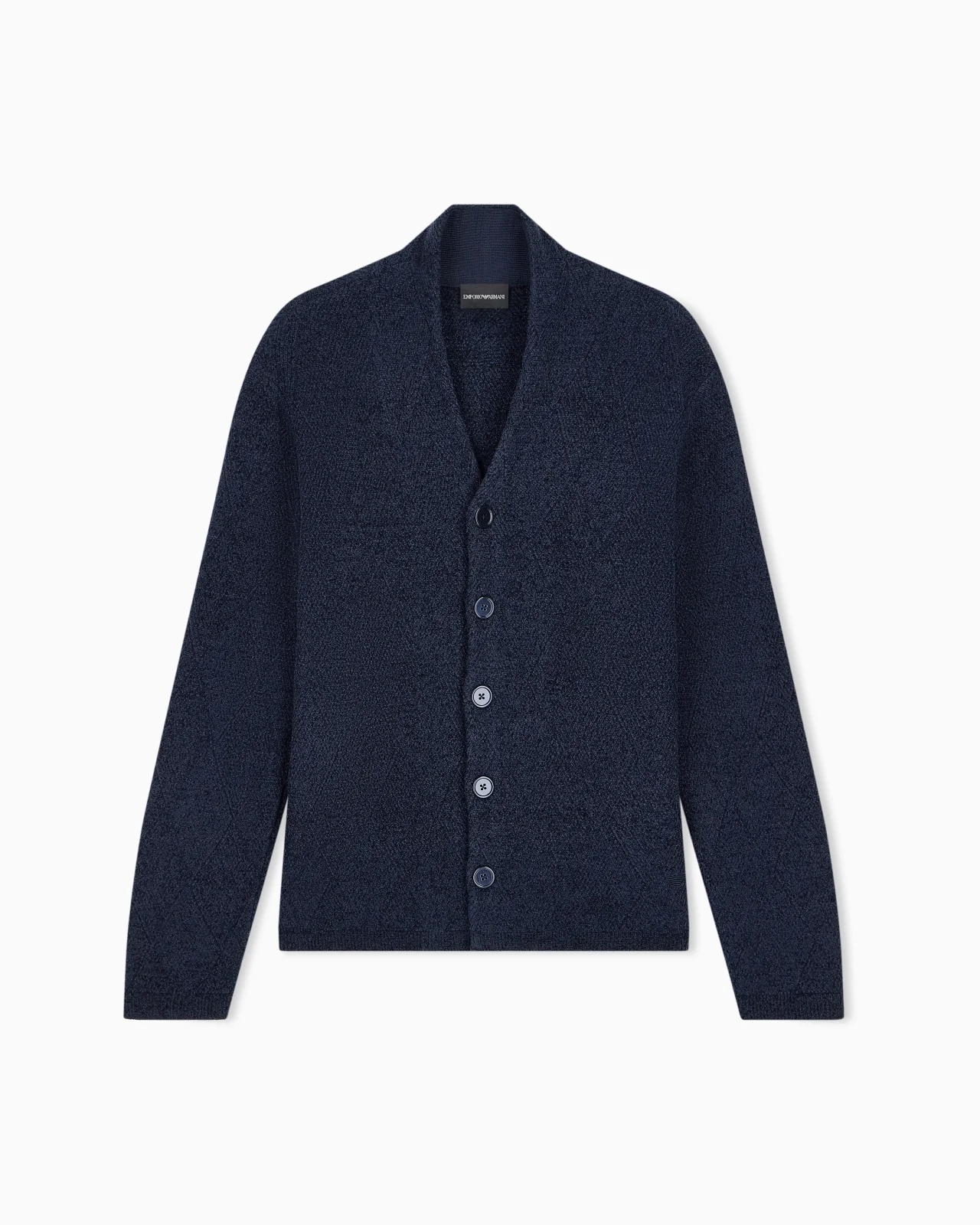 CARDIGAN IN A VIRGIN WOOL-BLEND WITH FANCY RIB DETAILS - 1