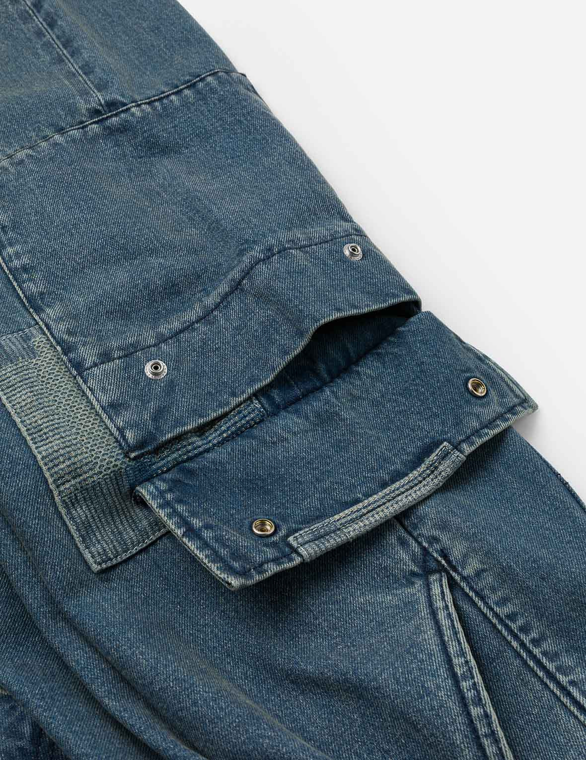 Shshiko Seagull Balloon Fit Cargo Jeans - 13
