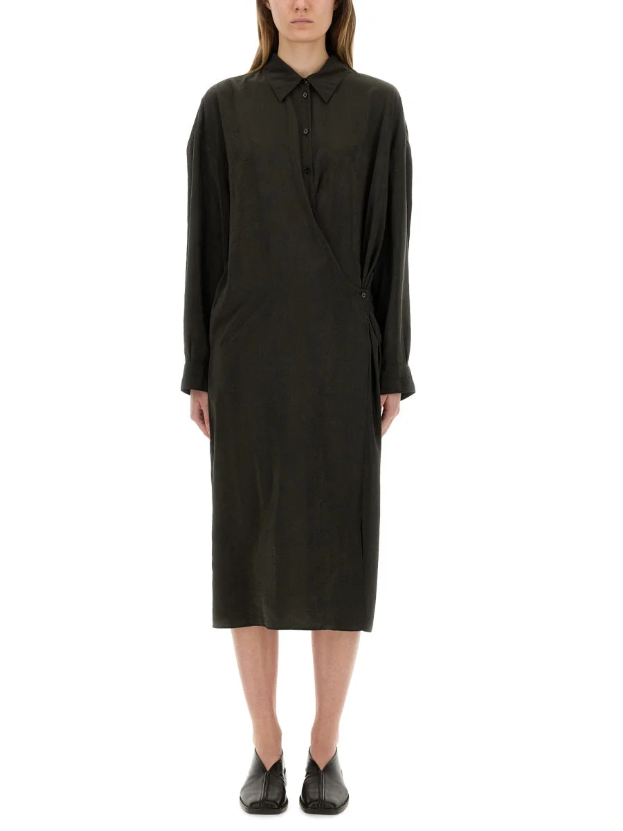 Lemaire Women "Straight Collar Twisted" Dress - 1