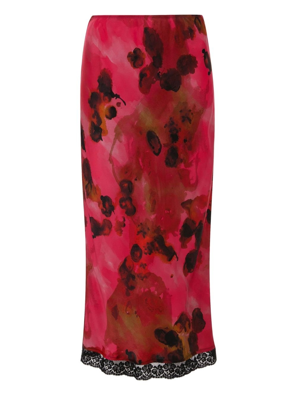 Lace Trim Slip midi skirt - 1