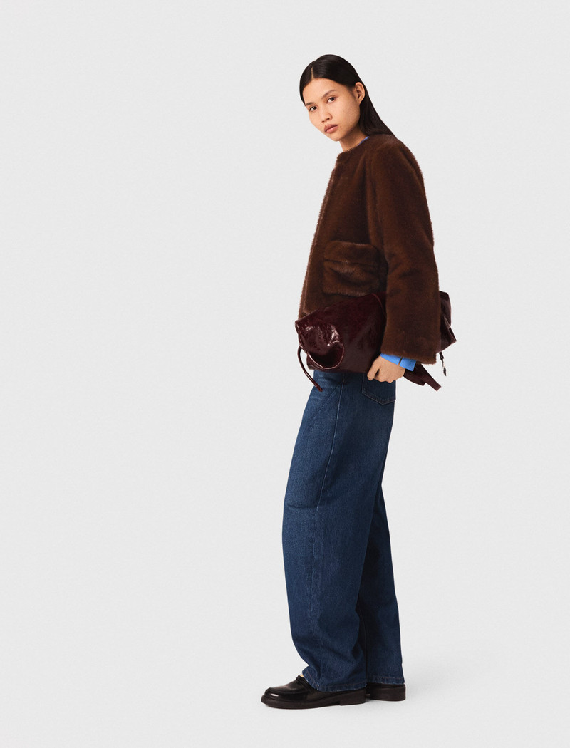Short faux fur coat 3