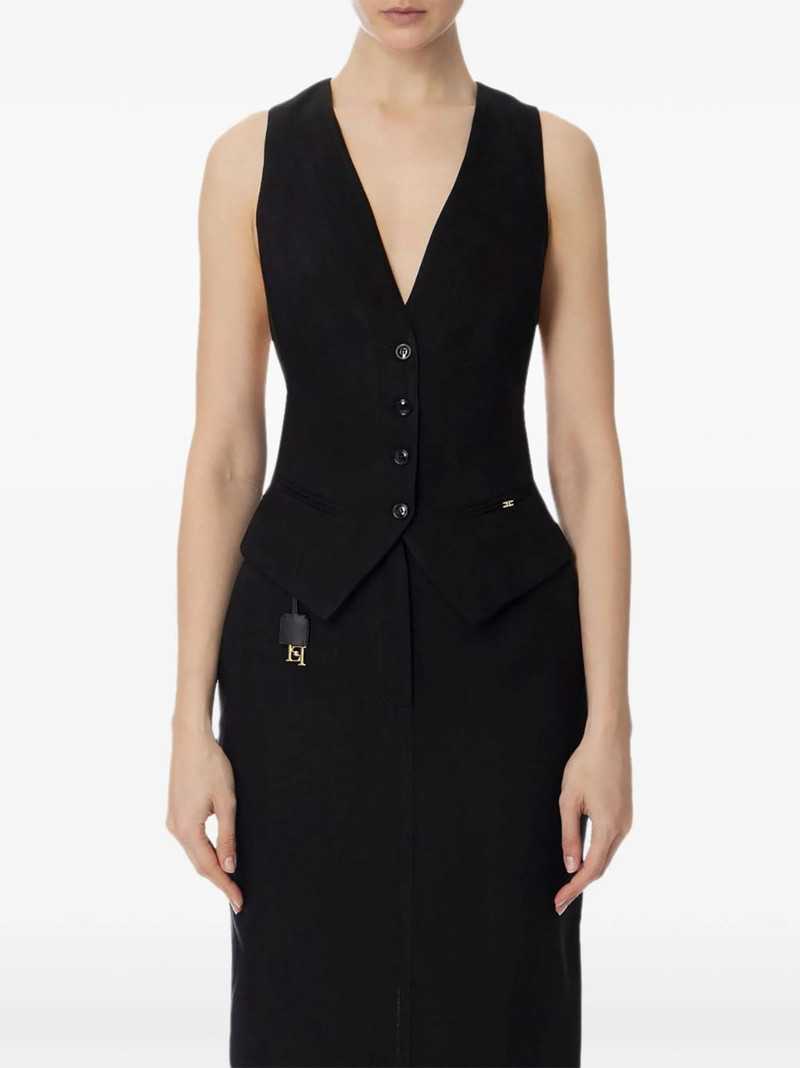 button-fastening sleeveless waistcoat 1