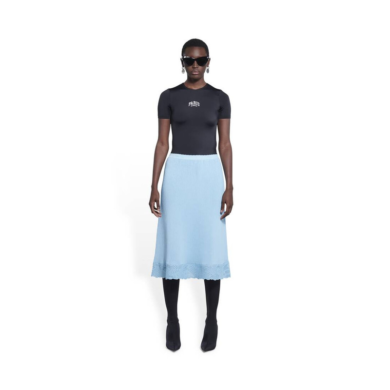 BALENCIAGA Women's Slip Skirt in Indigo outlook