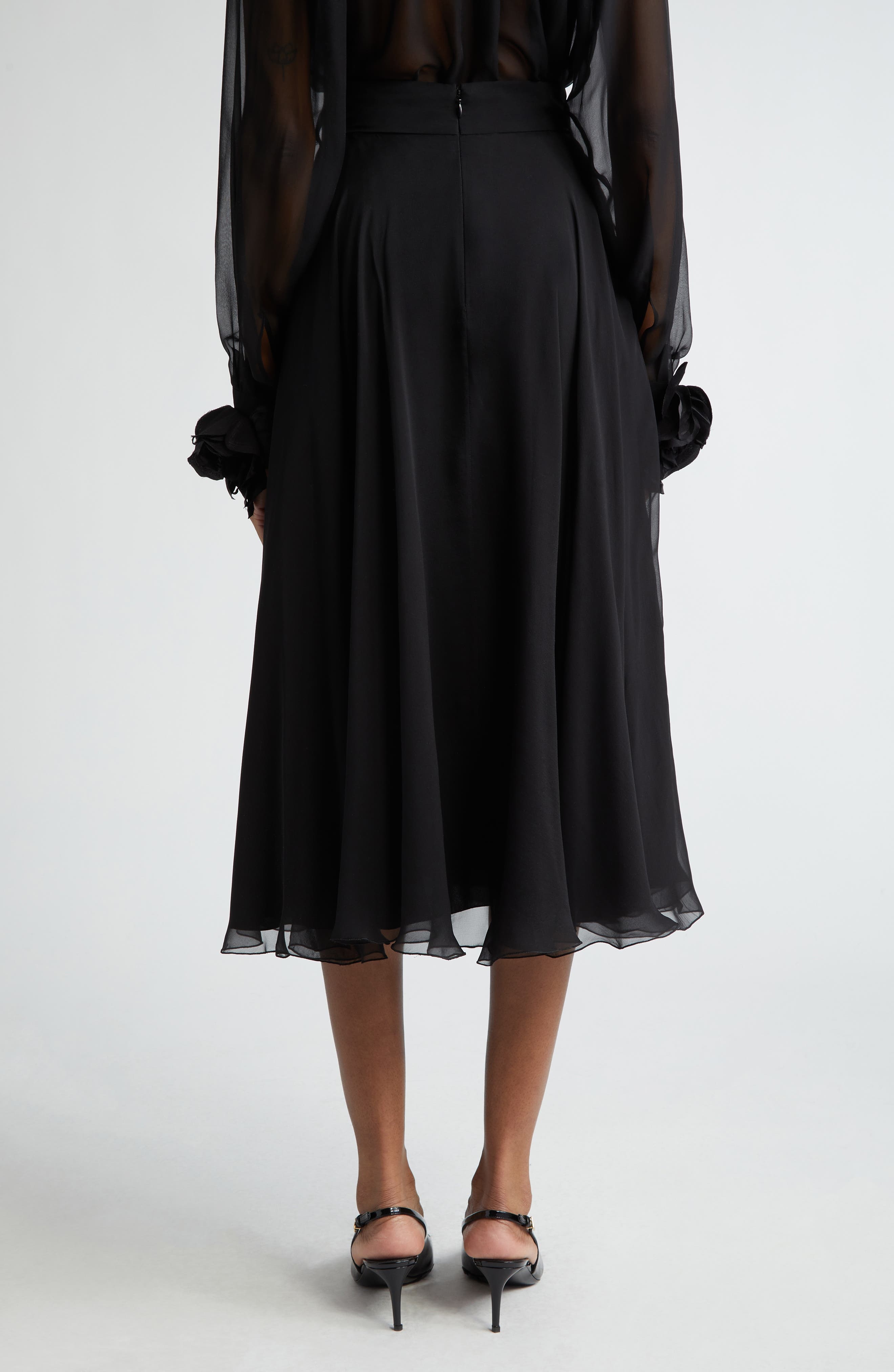 Silk Chiffon Circle Skirt - 2