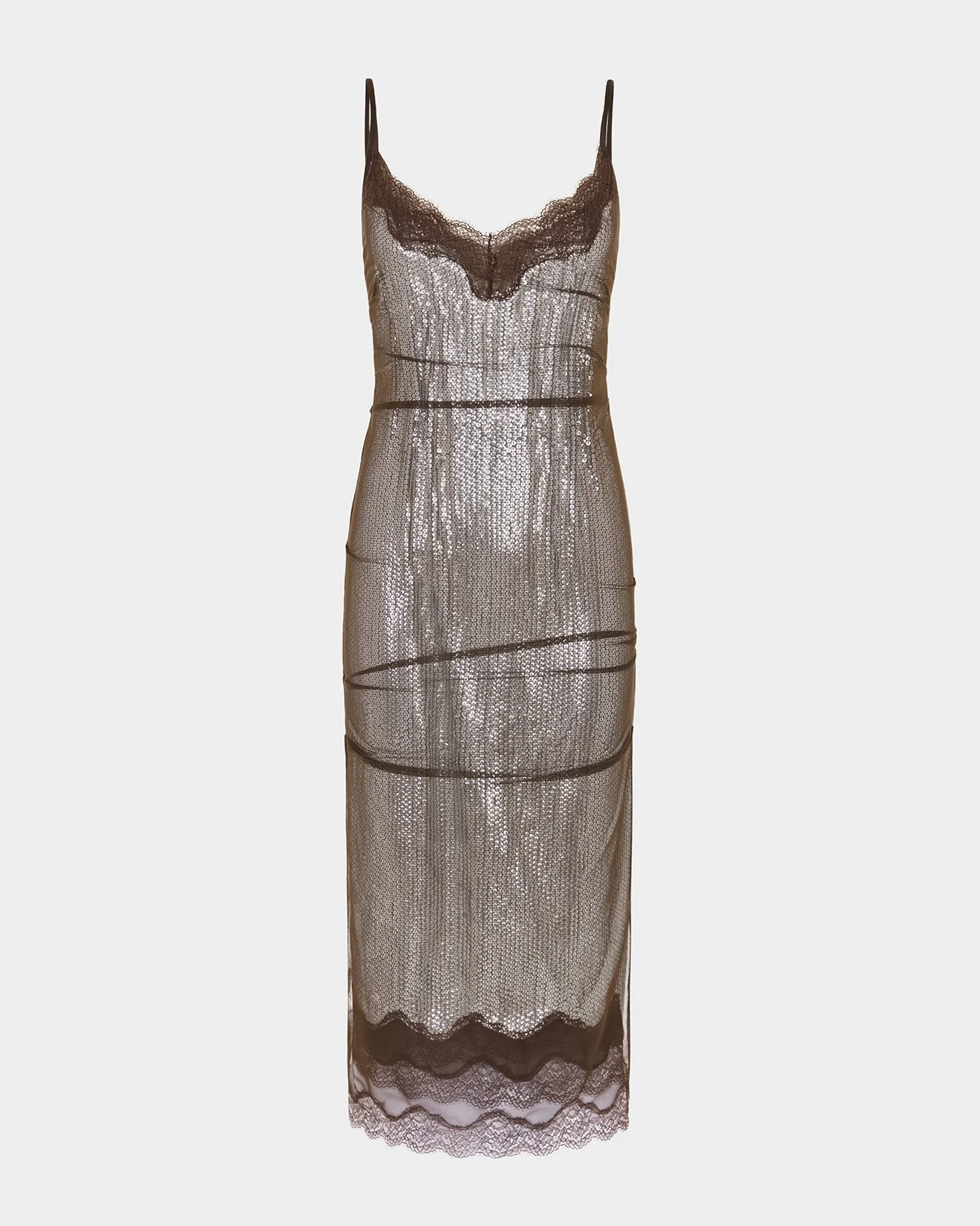 ANDREA MIDI DRESS IN SEQUIN/MESH - 1