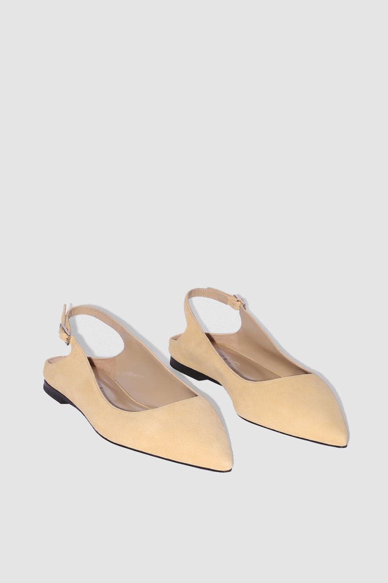 BY FAR Koyna Reed Kid Suede Leather Slingback Flat outlook
