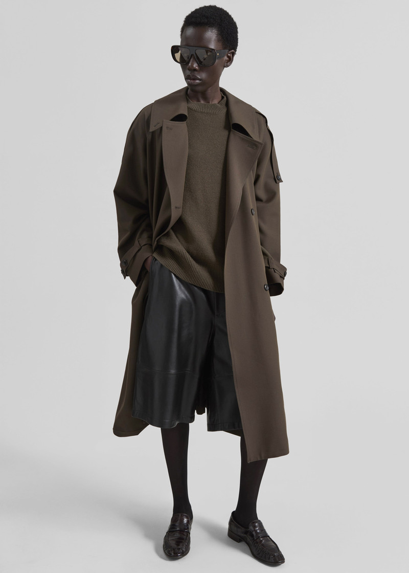 Dartford Trench Coat - Olive Brown 3