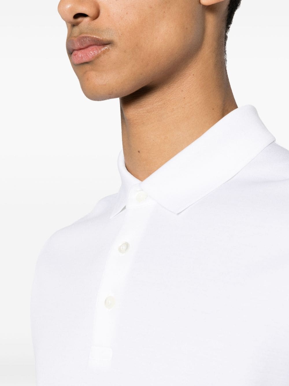 knitted cotton polo shirt - 5