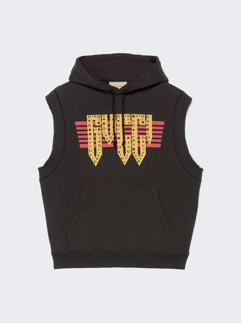 cotton jersey sleeveless sweatshirt - 1
