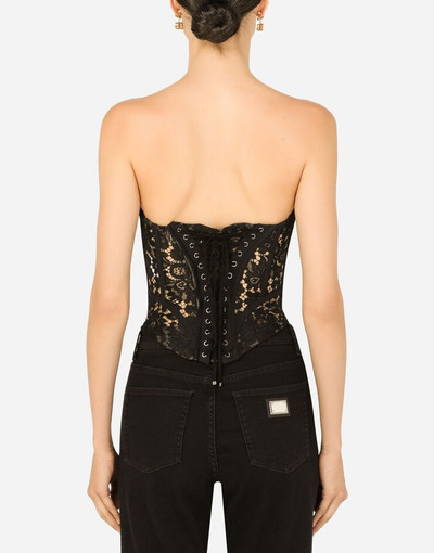 Dolce & Gabbana Lace bustier with laces and eyelets outlook