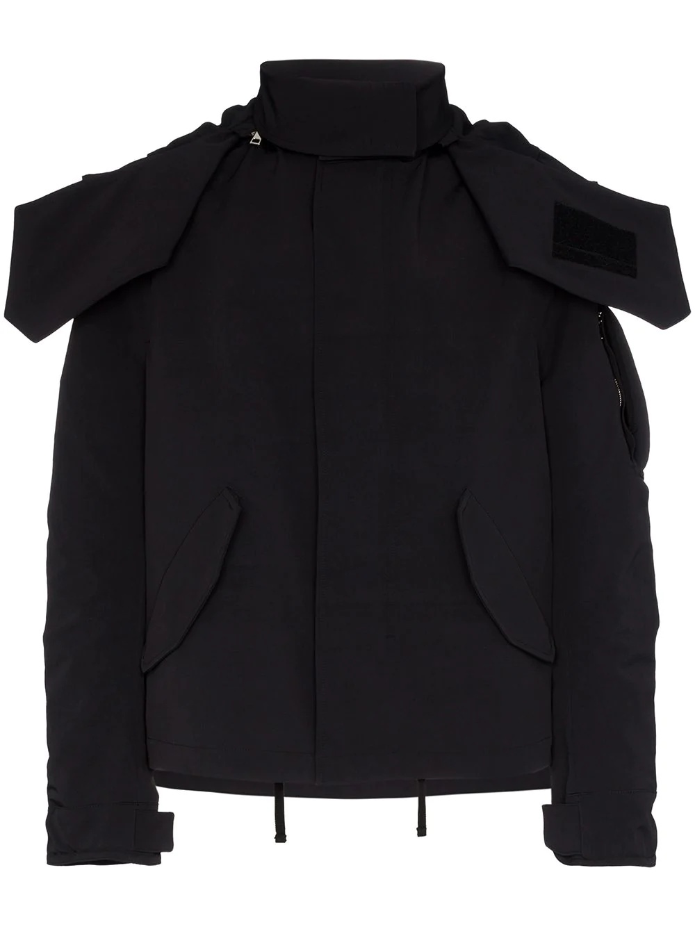 textured hooded jacket - 1