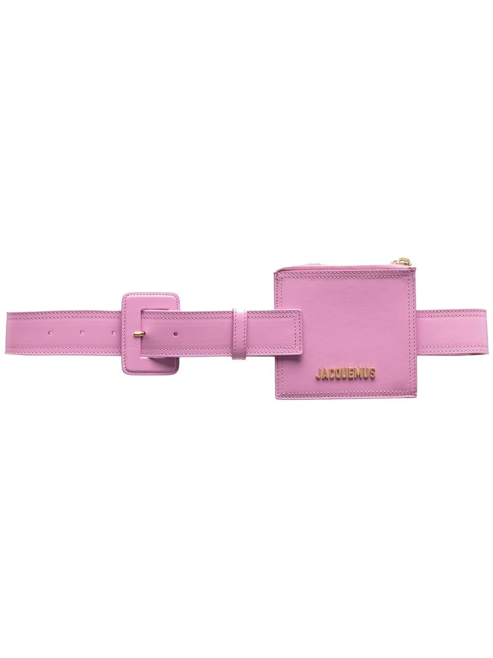 Square leather belt - 1