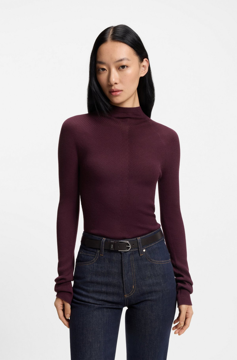 MIXED-RIBBING SWEATER IN VIRGIN WOOL 2
