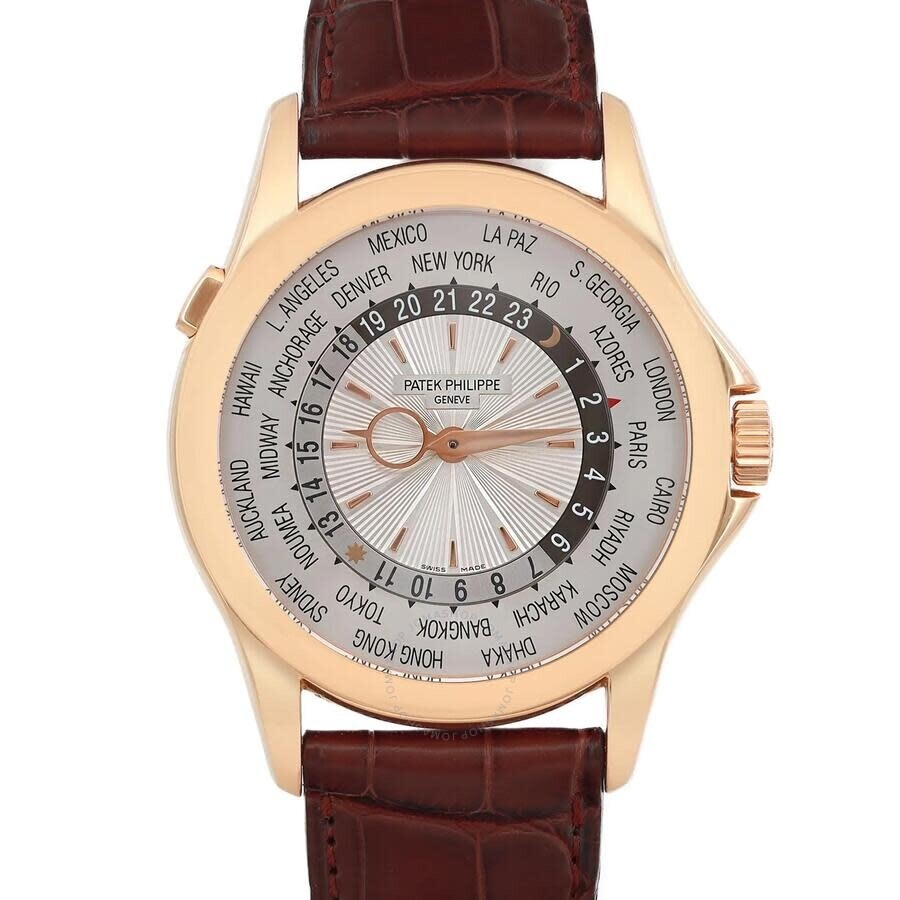 Pre-owned Patek Philippe Complications World Time GMT Automatic Day-Night Silver Dial Men's Watch 51 - 2
