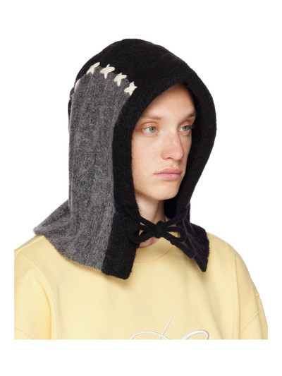ADER error Black Cable Knit Balaclava outlook