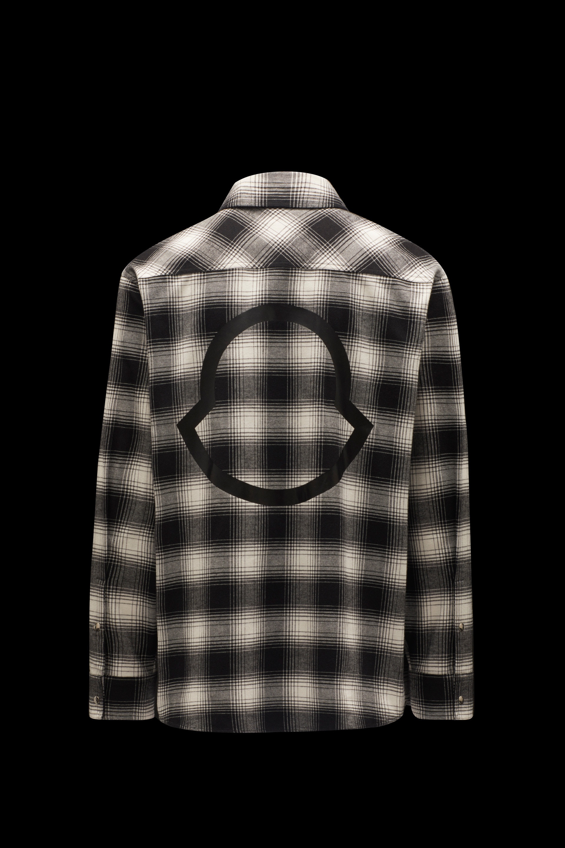 Plaid Flannel Shirt with Collar - 1