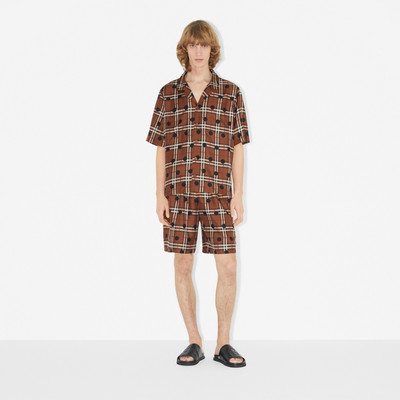 Burberry Polka Dot Vintage Check Silk Pyjama Shirt outlook