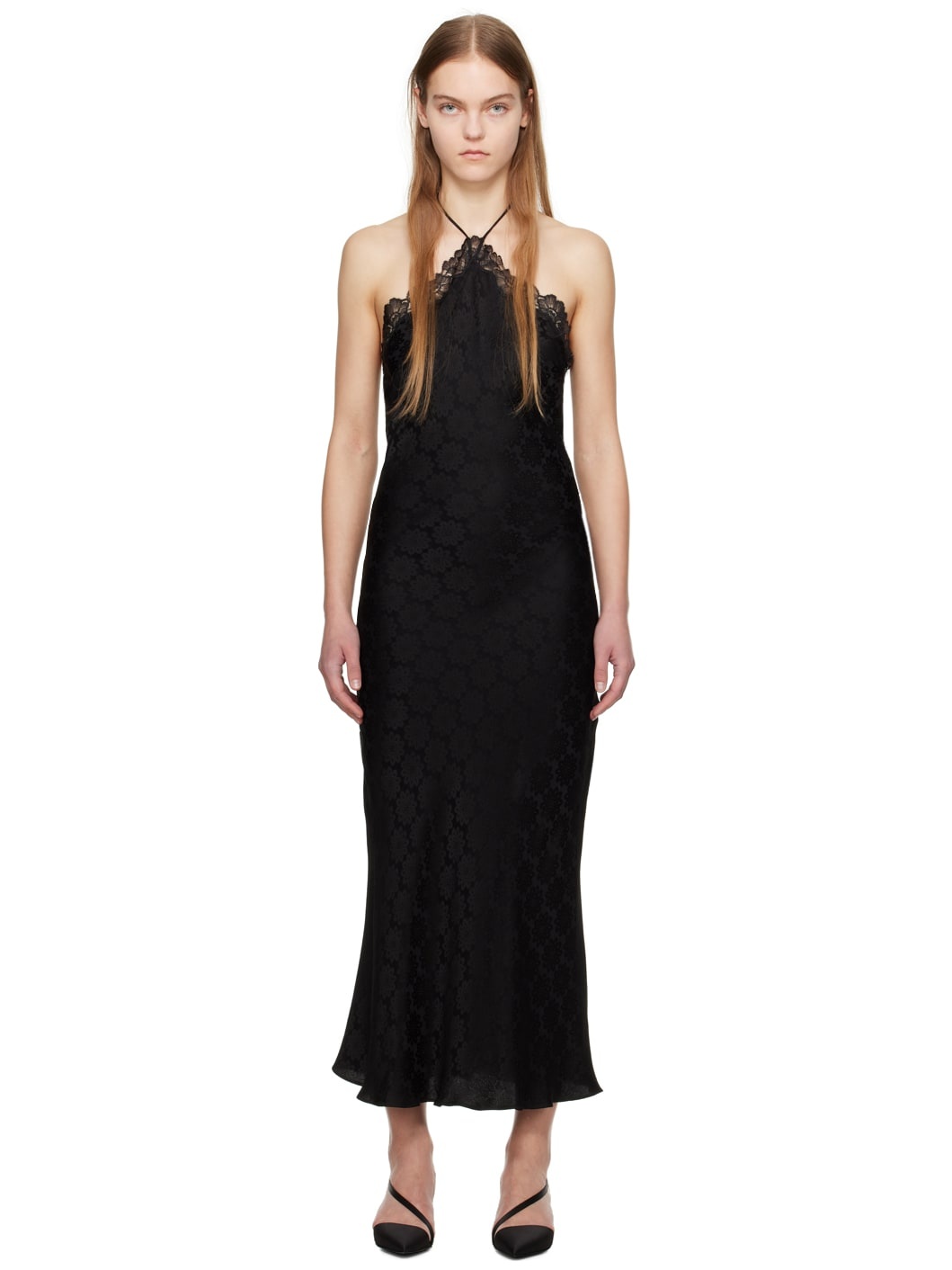 Black Floral Maxi Dress - 1