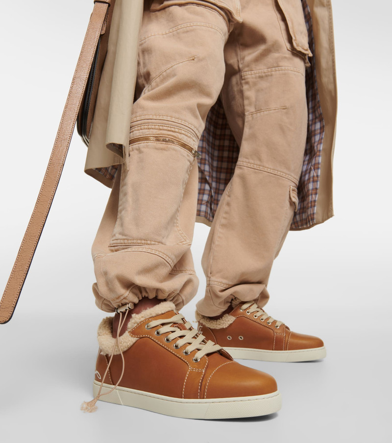 Christian Louboutin Vierissima shearling-trimmed sneakers outlook