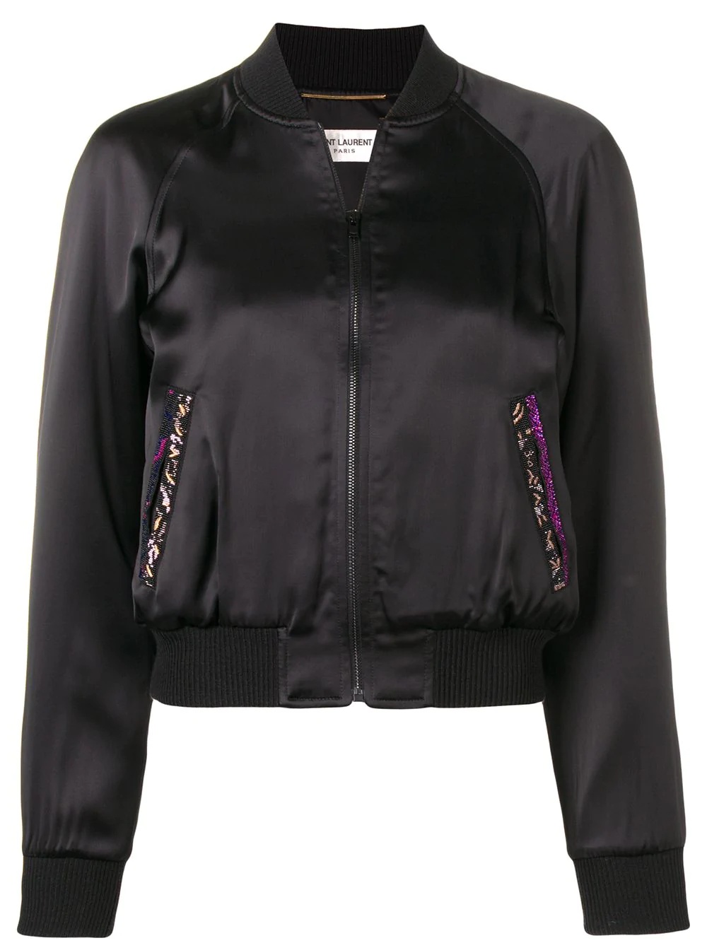 zipped bomber jacket - 1