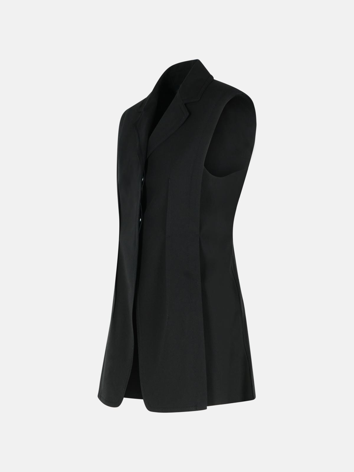 'OCA' BLACK COTTON VEST - 2