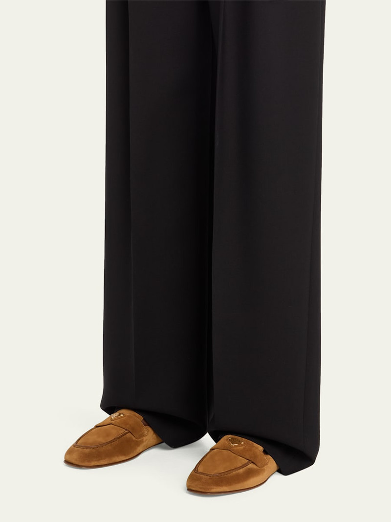 Prada Logo Suede Loafer Mules outlook