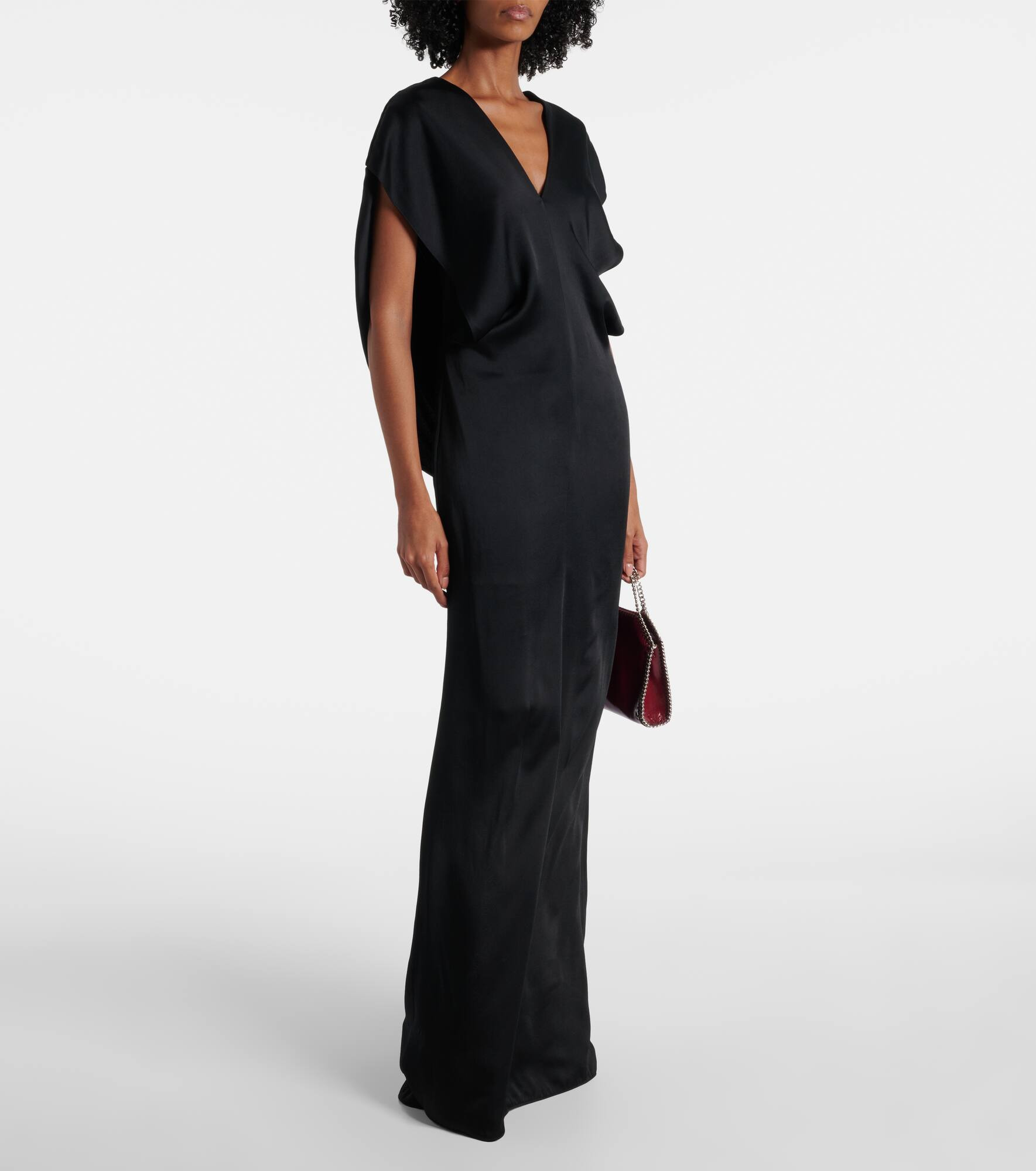 Open-back satin maxi dress - 2