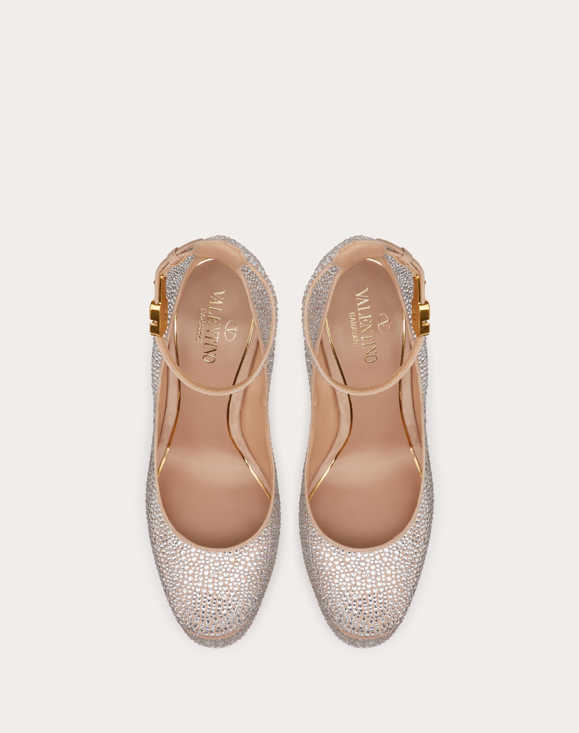 VALENTINO GARAVANI TAN-GO PUMP WITH CRYSTALS 155MM - 4