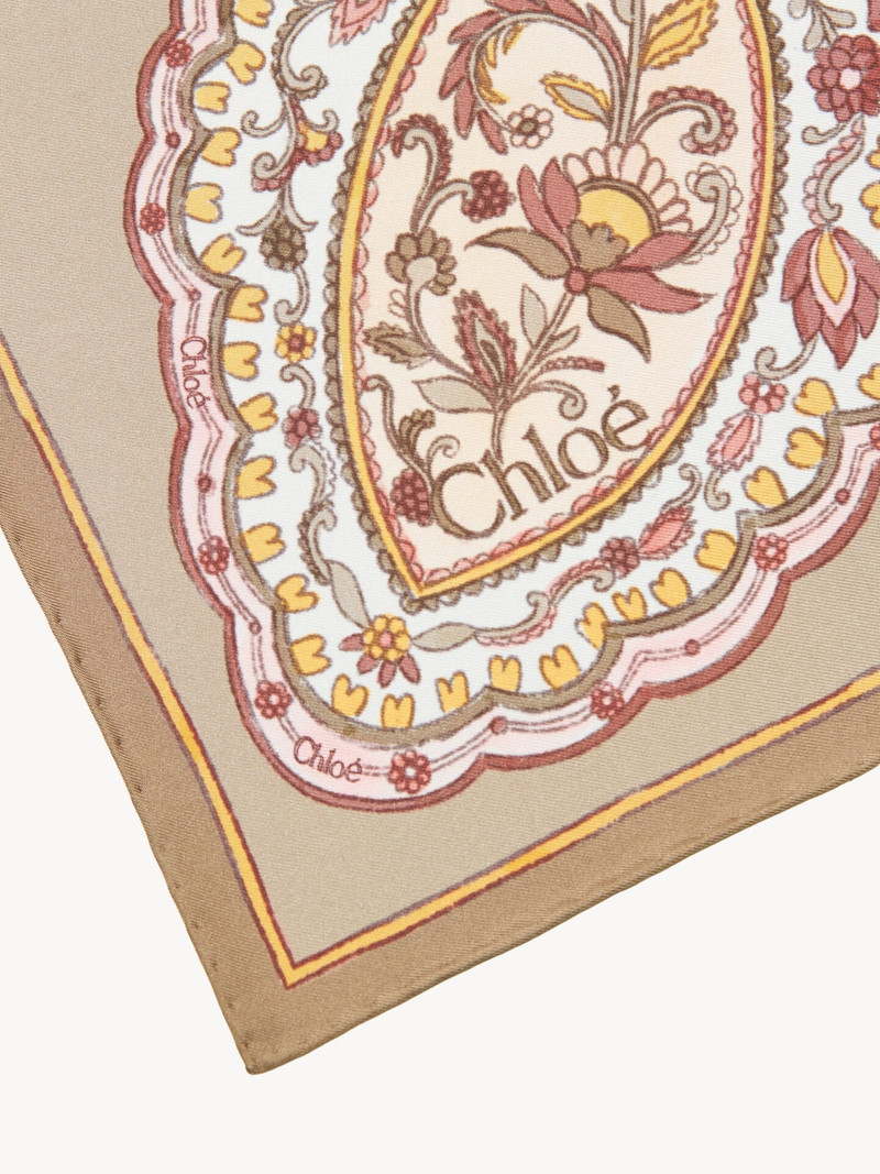 THE CHLOÉ PAISLEY SQUARE SCARF IN SILK TWILL 4