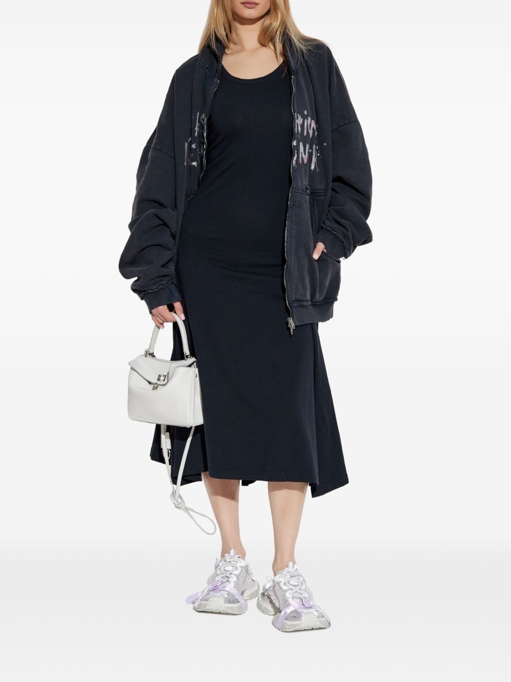 logo-patch dress - 2