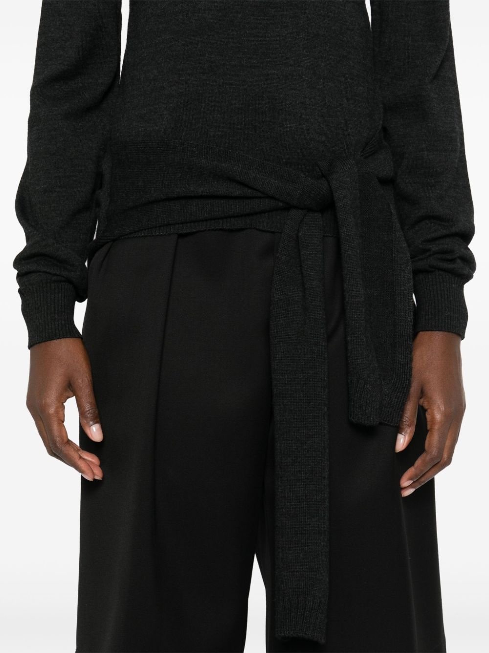 tie-detail sweater - 5