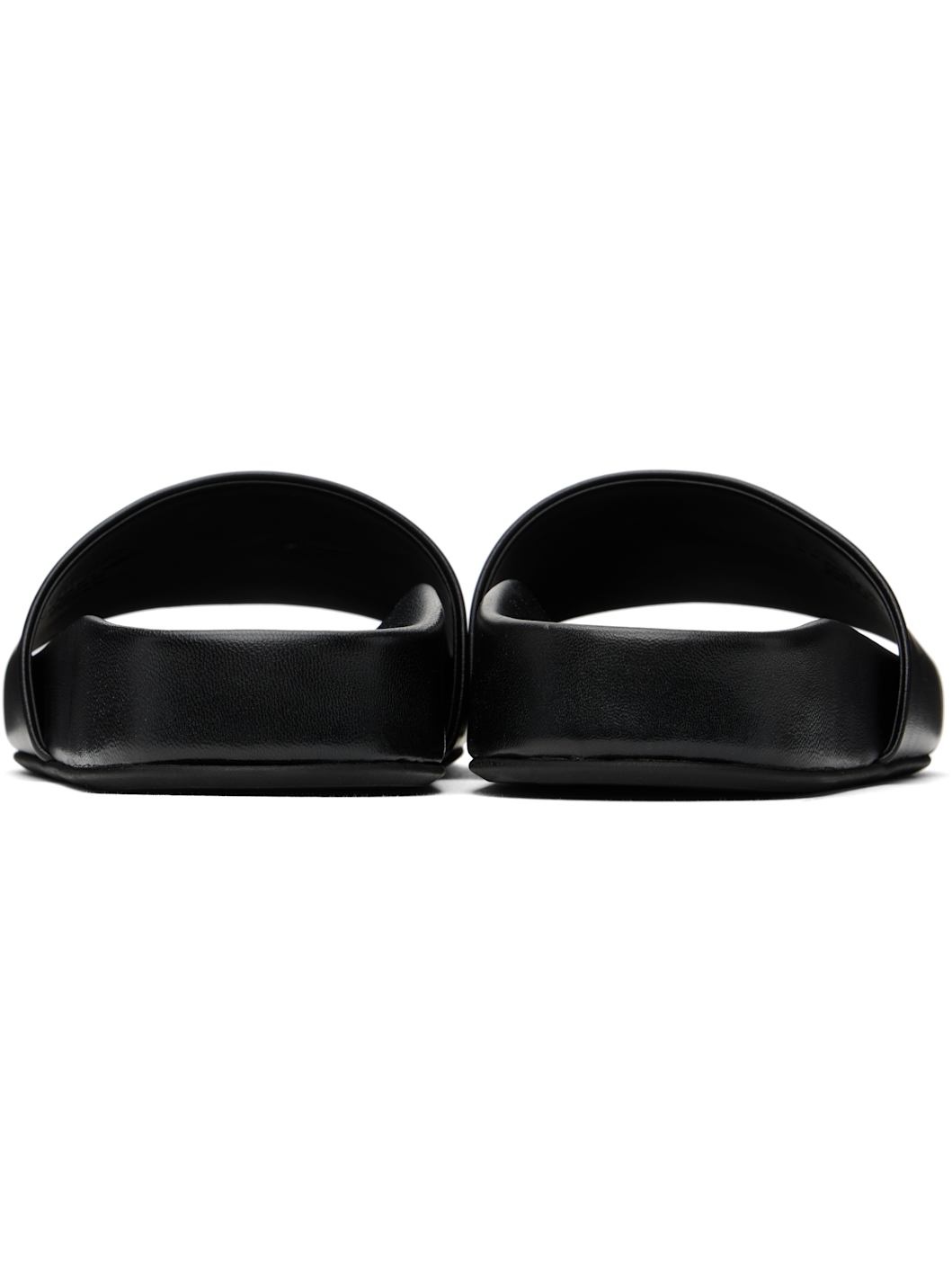Black Nappa Leather Sandals - 2